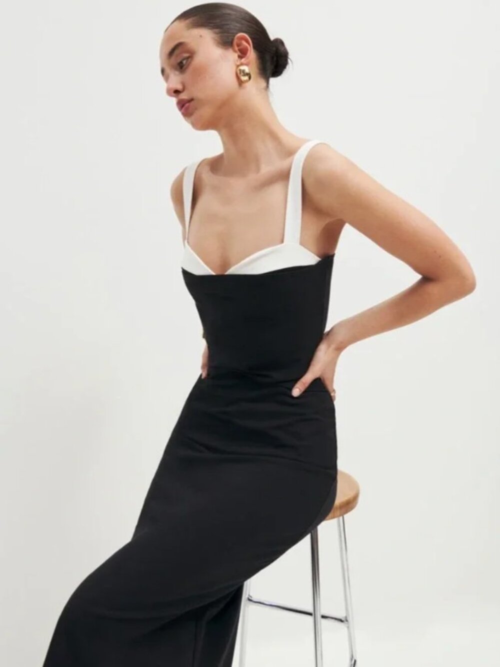 Reformation Nelle Organic Cotton Blend Dress (Size S)